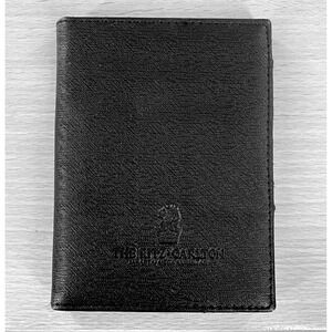 The Ritz Carlton Black Leather Passport Holder Wallet Case